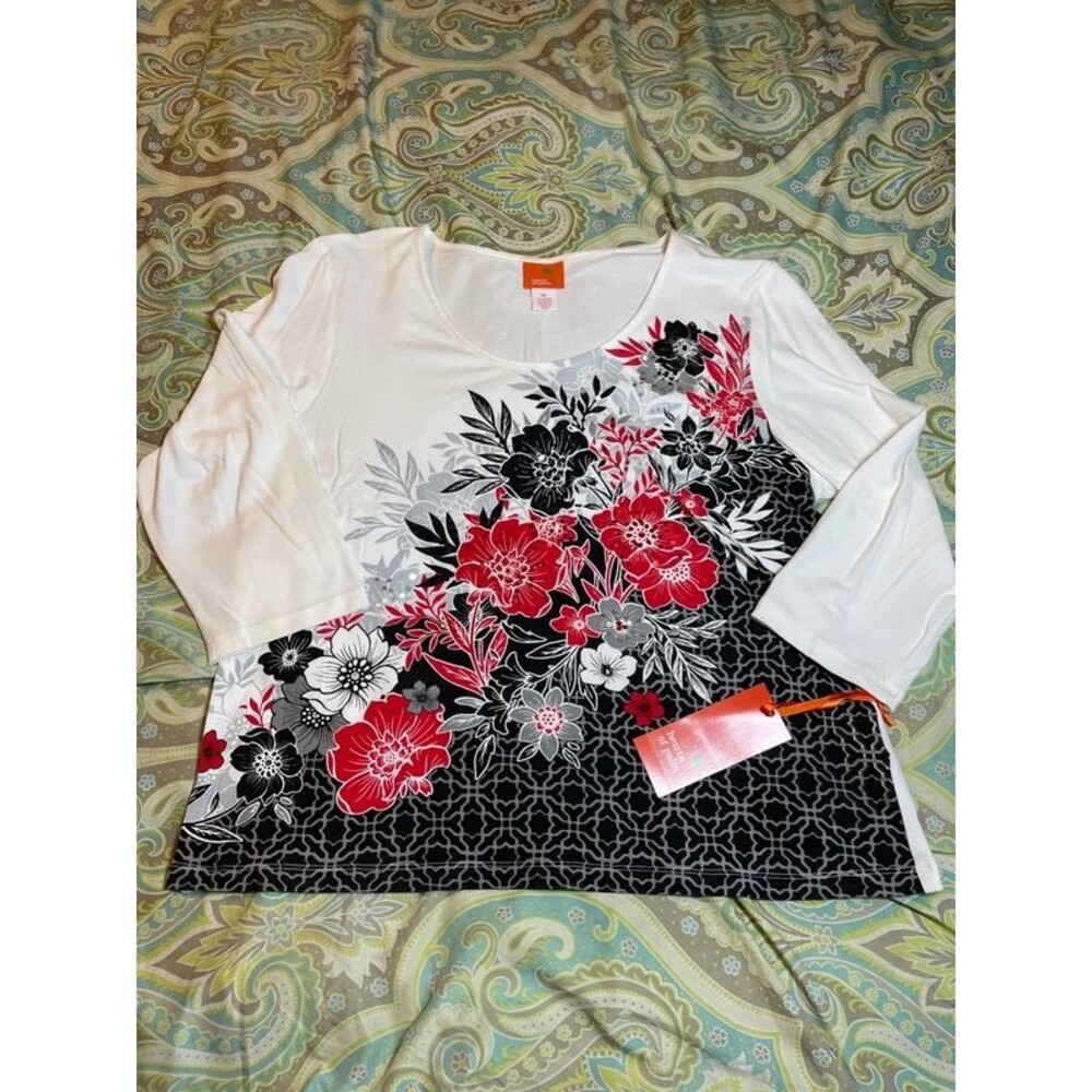 NWT Hearts of Palm Floral Top